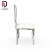 Import Stainless steel frame pu leather cushion gold metal wedding dining chair from China
