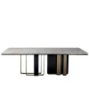 stainless steel marble top rectangular fashionable home hotel dining table CS-014