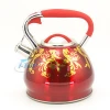 Stainless Steel Stove Top Induction Modern Red Mirror Polishing whistle Water Kettle pot