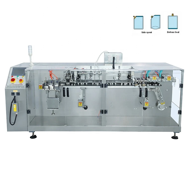 Stand-Up Spout Pouch Fruit Juice Pulp Filling And Sealing Horizontal Packaging Machine