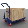 Steel foldable transport trolley 300kg platform trolley for warehouse