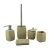Import Stoneware cement wholesale white resin bathroom accessories set with modern design from China