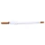 Import Strong windproof and waterproof fabric wooden handle wedding custom logo print golf white umbrella with plastic J handle from China