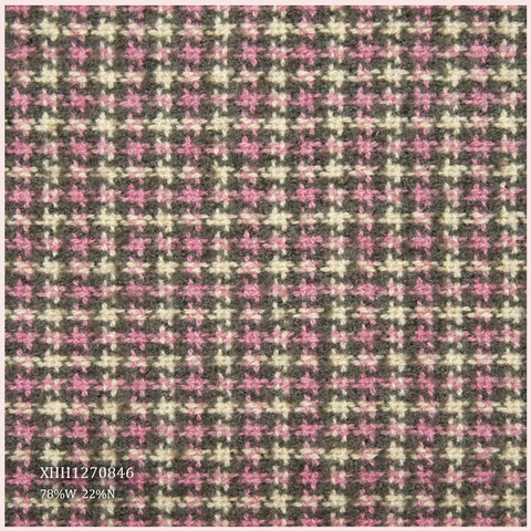 Stylish Heavy Jacquard  Woven Merino Wool Woolen Fabric 78% Wool 22%N  Blends Fabric  For Ladies  Womens Coat
