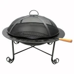 Stylish Matt Black Iron Fire Pit