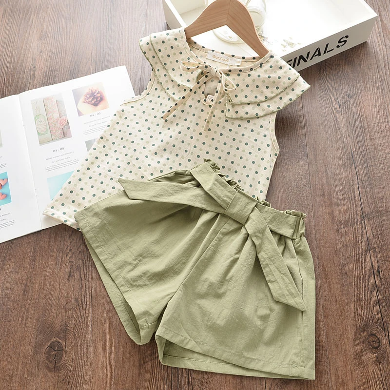 summer hot style stylish girls clothing sleeveless skirt sets