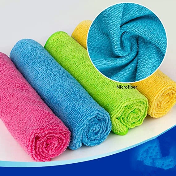 Super microfibre cleaning towel custom logo micro fiber cloth in bulk