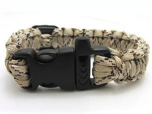 Supplies Different Paracord Bracelets With Compass Whistle Fire Starter