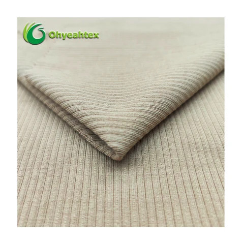 Sustainable Stretch 47% Modal 48% Organic Cotton 5% Spandex Rib Fabric For Baby Clothing