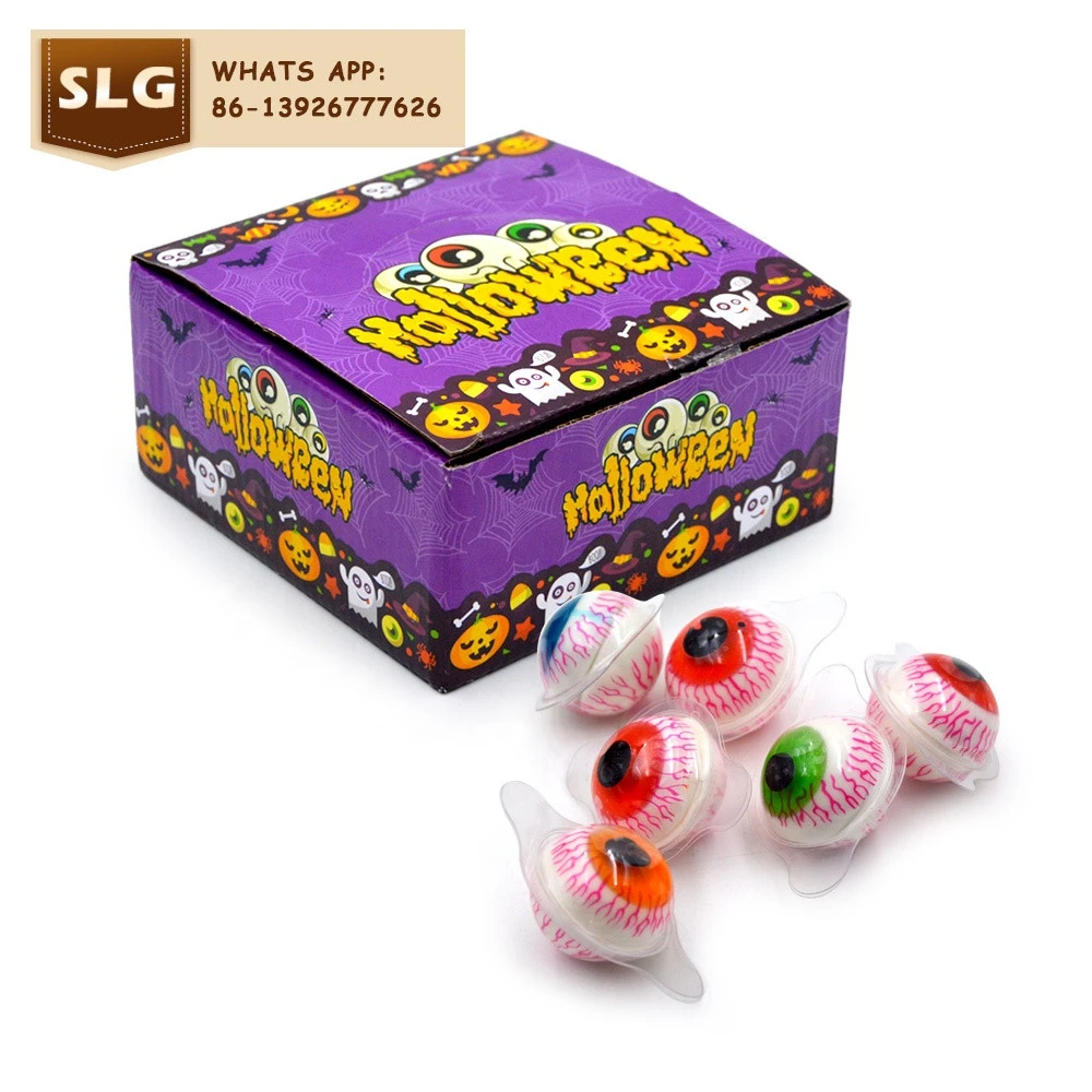 sweet colorful funny halloween eye ball gummy candy