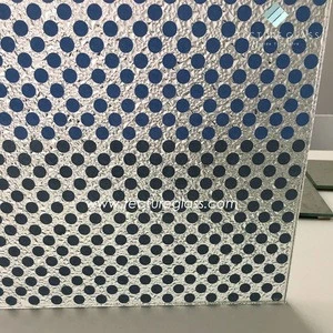 Tecture 6+6mm Dots pattern SGP laminated digital printed glass decorative laminated glass for exterior glass walls