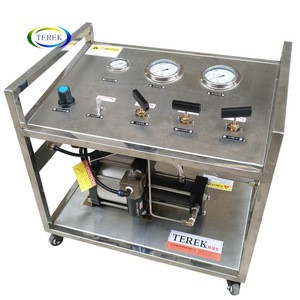 TEREK brand Best Price 800 Bar Stainless steel High pressure gas booster test station for valves/tanks/pressure vessels