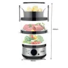The best 2 or 3 2.5L layer electric food steamers for household cookware, equipped with household PC or towel rack