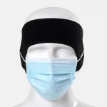 Thermal Headband with Buttons for Face Mask Fleece Ear Warmer  Winter Ear Muffs for Men Women Running Skiing Outdoors Sports