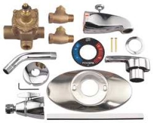 Thermostatic Mixing Valve With Diverter