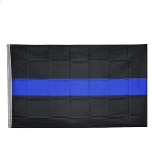 Thin Blue Line Flag 3x5 Feet Printed Flag with Grommets for Police and Law Enforcement Memorial Station 3&#39;x5&#39; Banner