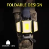 Three head 3000mm foldable charging adjustable work light portable cordless LED floodlight camping repair work light