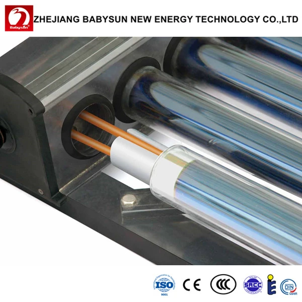 Three-high solar collector tube, solar vacuum tube with U pipe