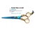 Import Titanium Blue Colored shear with Gold Handle new choice barber scissors from Pakistan