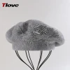 Tlove Promotional Winter Crochet Pattern Warm Cable Knit Beret for Girls