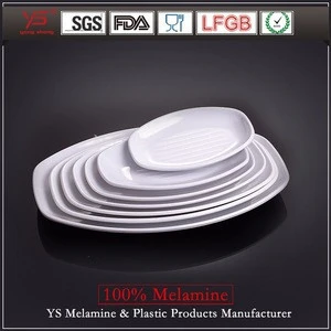 Top-level latest design 100% melamine canteen aviation plates 10 inch melamine-dinner seafood plate