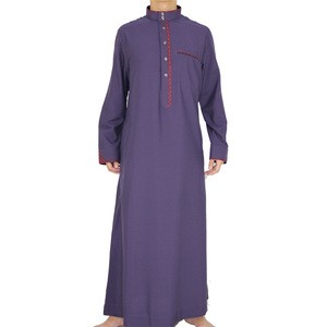 Top Quality Muslim Abaya Man Long Sleeve Thobe Caftan Robes Dubai Arab Islamic Clothing