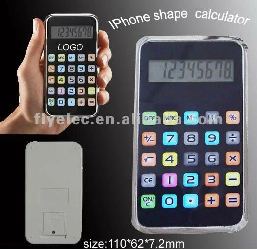 Touch Screen IPhone Shaped 8 digit Calculator