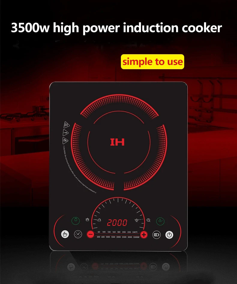 Touch single stove small smart multi-function 3500w 220/50hz induction cooker