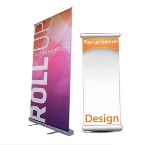 Trade Show Display Promotion Adjustable Height Retractable Roll Up Banner Stand