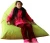 Import Triangle Shape Large  Bean Bag chair  seat bag for adult, leaf chair from China