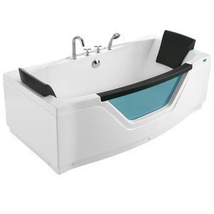 Tub Shower Large Bath Tub 2 Person Cheap Fiberglass Spa Bath Pillow Glass Massage Acrylic Transparent Whirlpool Bathtub Bath Tub