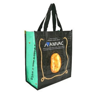 TUV qualified factory supply packaging tote glossy bopp laminated pp woven bag