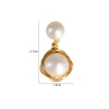 Twined design handmade14K gold plated 925 silver needle freshwater pearl ladies earrings