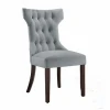 U2 Habit Solid Wood Tufted Dining Chair Classic Tufted Upholestered Dining Chair, Gray