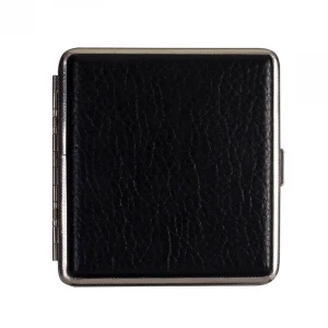 UKETA luxury 20pcs cigarette holder box automatic open leather cigarette case