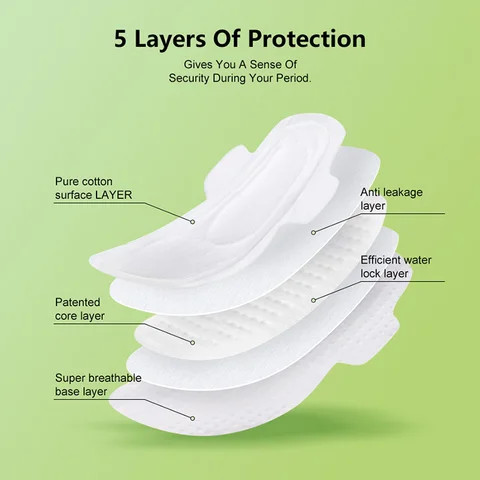 Ultra Thin Super Absorbent Natural Bambo Disposable Feminine Sanitary Napkin