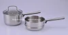 US style Kitchenware 18/8 stainless steel  cookware set double boiler