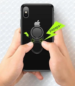 USAMS Decompression Finger Ring Holder Multifunction Fun holder Metal 360 Rotating Mobile Phone Holder for iPhone Samsung