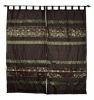 Vintage Handmade Jacquard Work Silk Multi Color Valance Curtains