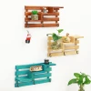 Vintage Wood Multifunction Trapezoidal Wall  Shelf  Brackets Wall Mounted Wooden Shelf