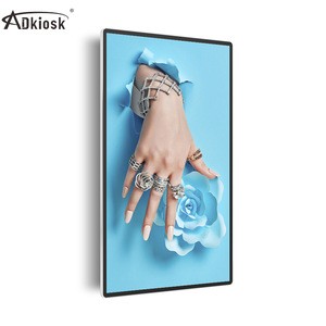Wall Mounted indoor LCD advertising display Android LCD digital signage player totem advertising screen menu panel  factory