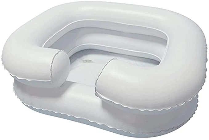 Wash Hair in Bed Assistive Aid Shampoo Bowl with Drain Tube ,Inflatable Shampoo Basin, Portable Washing Basin
