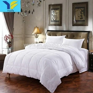 white 1200g 233TC duck down feather filling hotel bed duvet comforter cotton quilts made in china