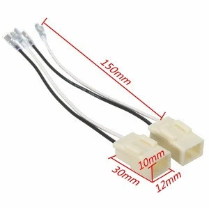 White Car Speaker Connector Harness Adapter Wiring Plastic Quick and easy installation Acoustic Components