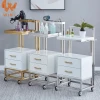 White rolling barber spa facial metal hair salon beauty salon hairdressing trolley carts