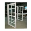 white stain pine timber wooden window with grill design Aluminum Hurricane Proof Impact Resistant Windows