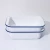 Import White Tableware OEM accepted Metal Enamel Pie Plate Food Dish Plate With Blue Rim from China