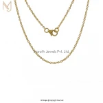 Wholesale 14K Gold Delicate Chain Handmade Cable Chain Necklace Jewelry