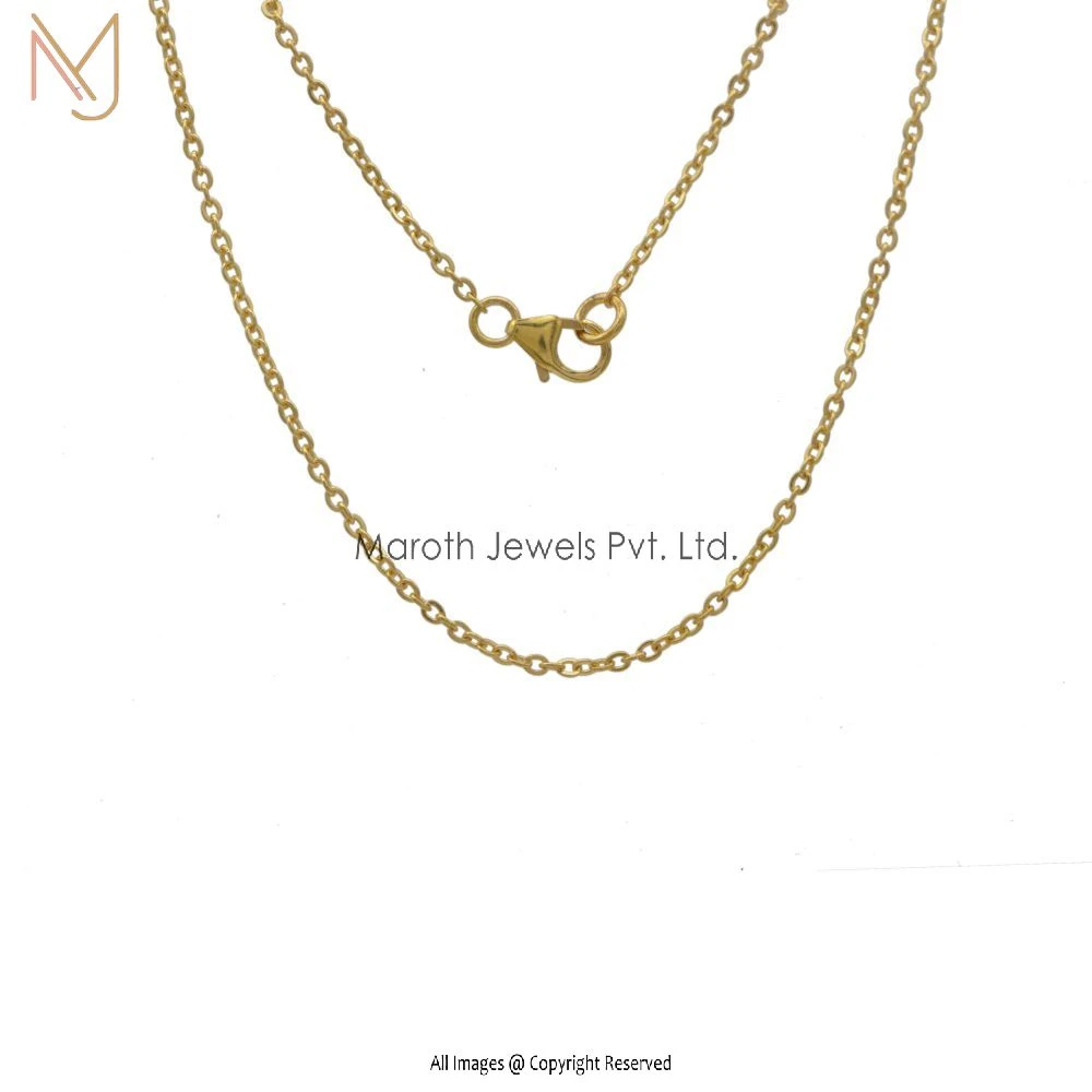 Wholesale 14K Gold Delicate Chain Handmade Cable Chain Necklace Jewelry