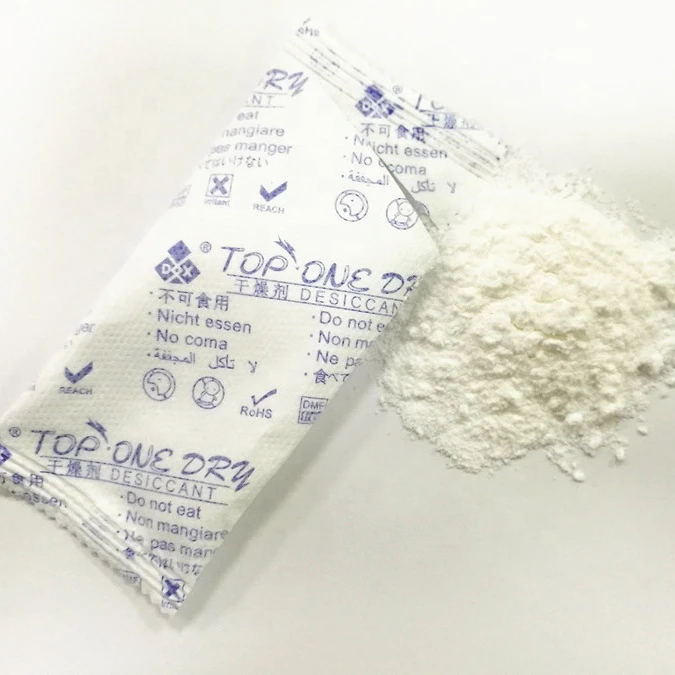 Wholesale 300%high absorption rate food grade 5G-100G calcium chloride power dry desiccant